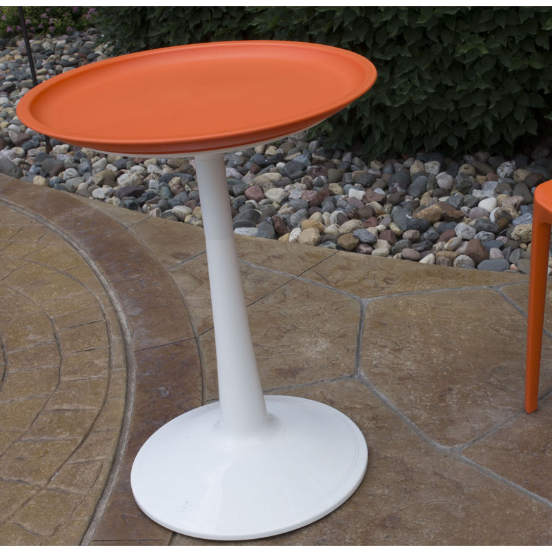 Glocester Round Outdoor Bistro Table , 22.4'' in. W 22.4'' in. D, Orange