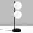 Modern Black Table Lamp with Metal Body, 7.5 x 7.1 x 22.8 inches | 18 cm Base Plate, 78.7-inch Cable, On/Off Switch | Dual E14 Socket (Max 40W) | Sleek Design for Home & Office, IP20 Rated-255216285