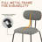 26'' H Modern Linen-like Fabric Upholstered Counter Stool With Metal Legs-428174922