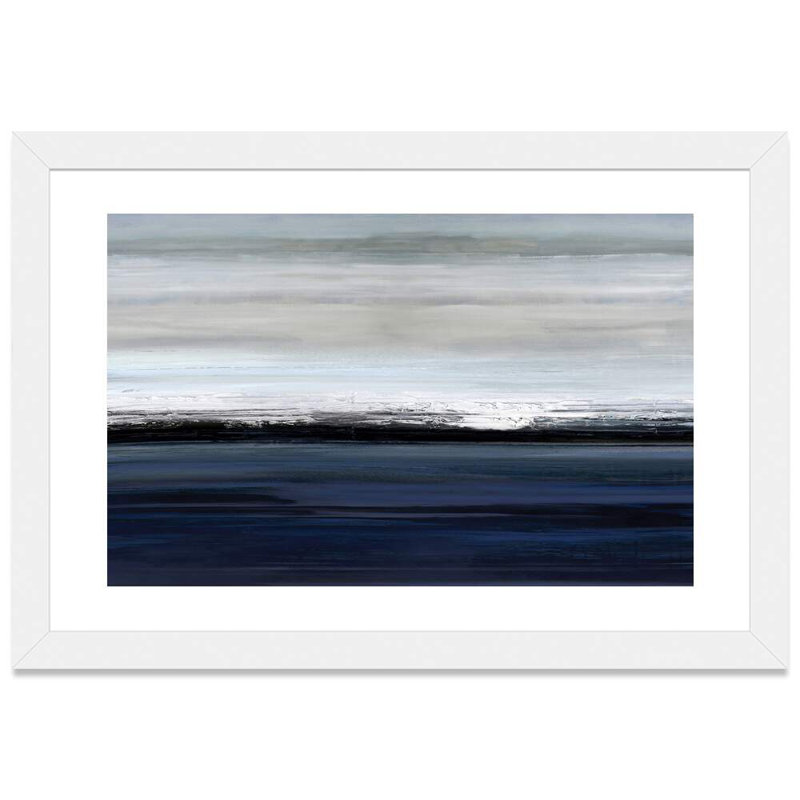 «At The Edge» par Rachel Springer, reproduction sur toile tendue, H 32 po x l 24 po x P 1 po, Cadre blanc