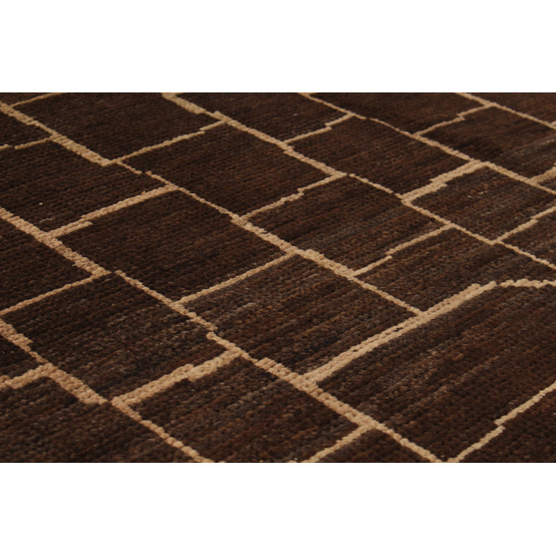 Bornschein One-of-a-Kind 5' X 7'9" New Age Wool Area Rug in Dark Brown