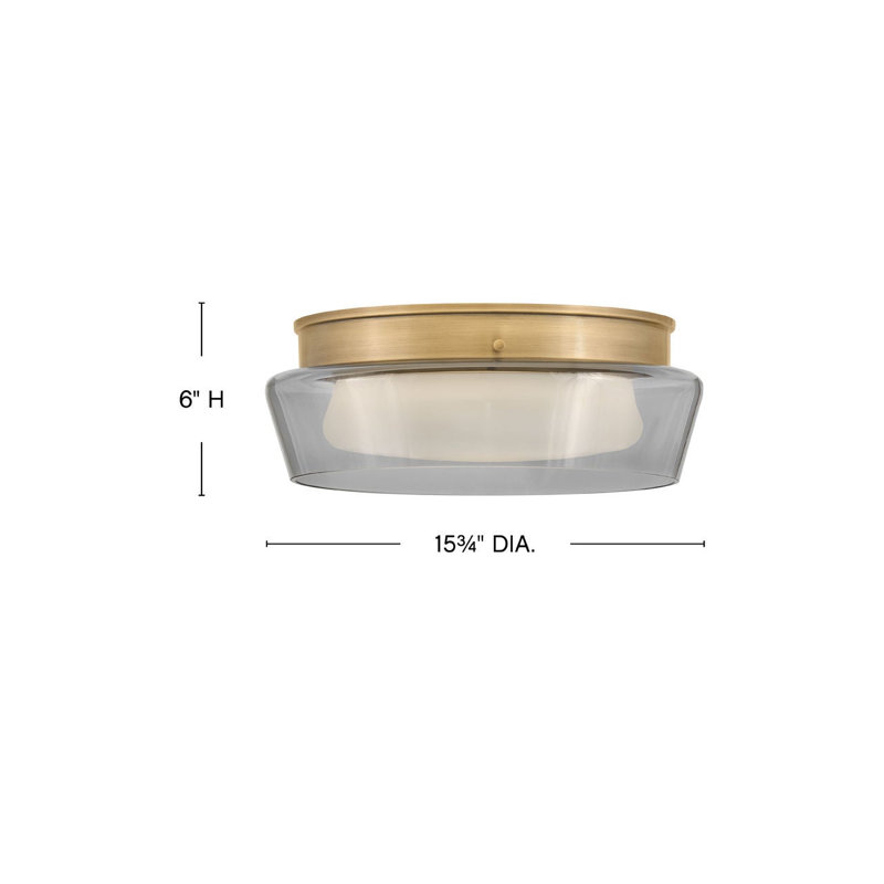 DEMI Flush Mount, Heritage Brass