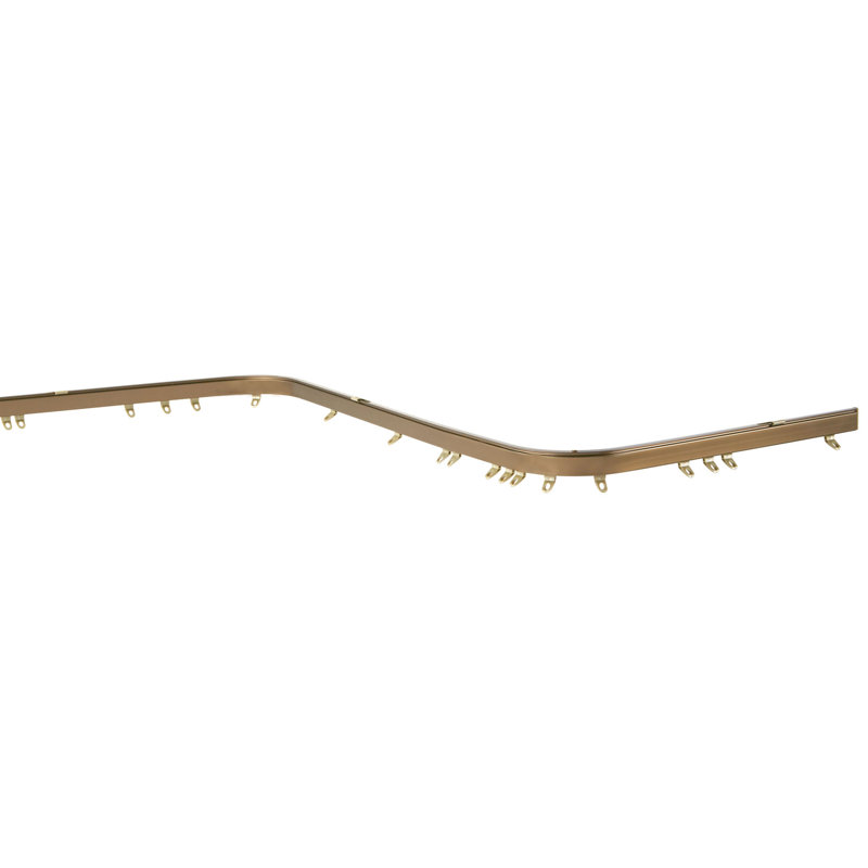 Minne Aluminium Curtain Track/Rail, Antique Brass, 300cm W