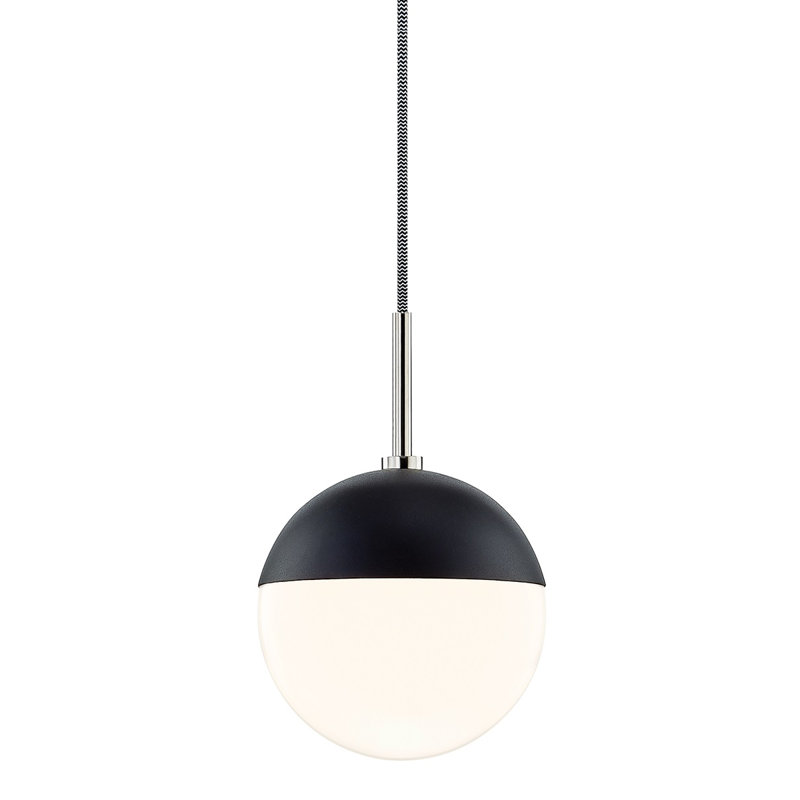 Renee 1 Light Pendant, Polished Nickel