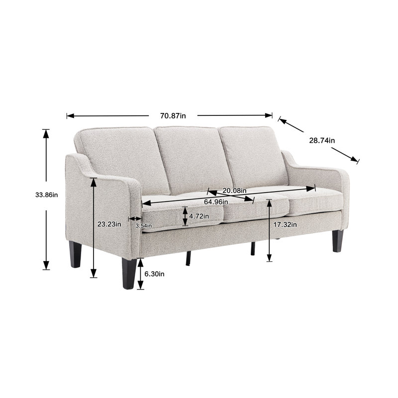 Audreona Upholstered 70.88'' Sofa