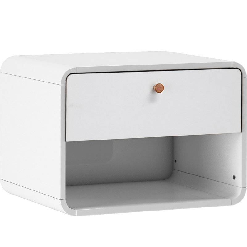 Camryn 51cm W Manufactured Wood Bedside Table, White