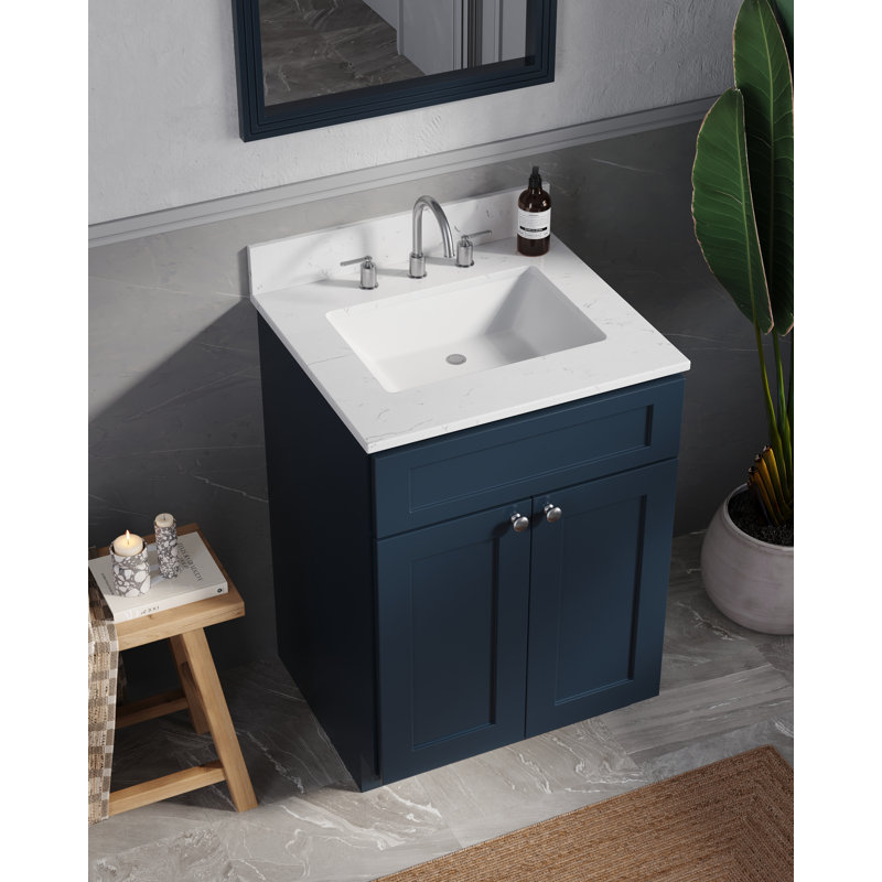Chrisna 24’’ Single Bathroom Vanity Set, Blue