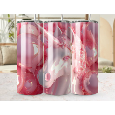 Choose Handmade Tumblers 591ml Vacuum Insulated Stainless Steel (18/8) Travel Tumbler with Straw