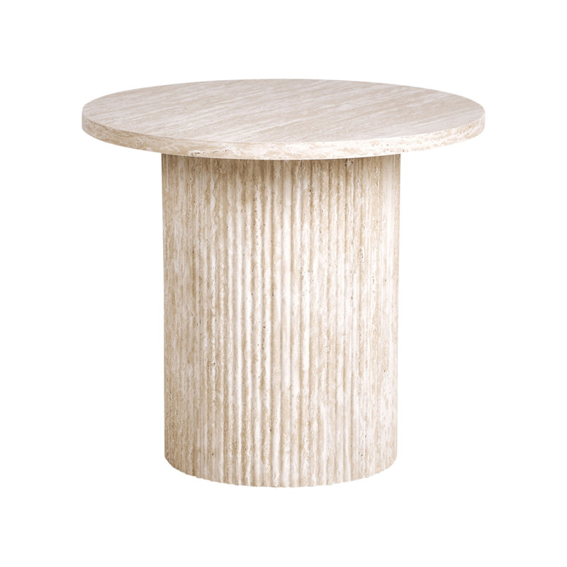 Meith Travertine Effect Side Table