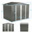 Dark Gray Metal Lean-To Outdoor Storage Shed with Floor Frame, Lockable Hinged Door & Air Vents, Waterproof Garden Tool Storage House for Backyard, Patio & Multi-Scene Use
