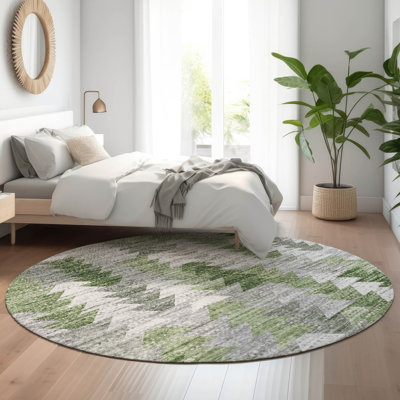 Premium Machine Washable Cerrito Green Rug
