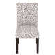 Clary Cotton Upholstered Parsons Chair in Beige/Brown