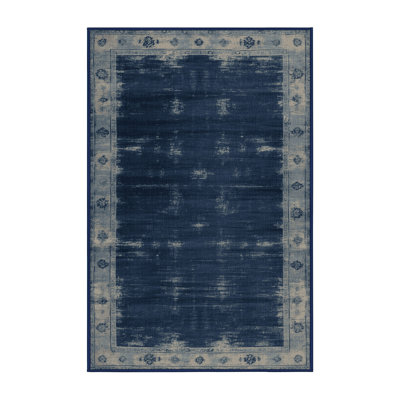 Machine Washable Overdyed Grey Area Rug