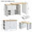 Aranty 71" Kitchen Island with 3 Shelves, Drawers, Lockable Casters & 360° Swivel Table