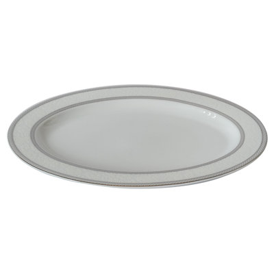 Strauss Brilliant Floral Lace Platine Serving Dish