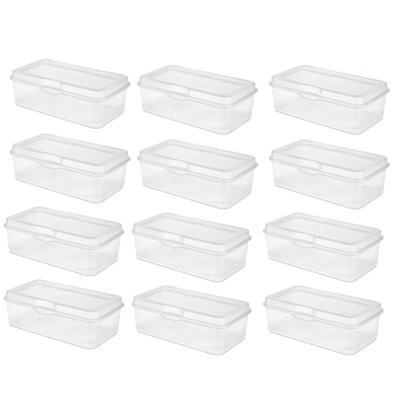 Sterilite Plastic Stacking FlipTop Latching Storage Box Container