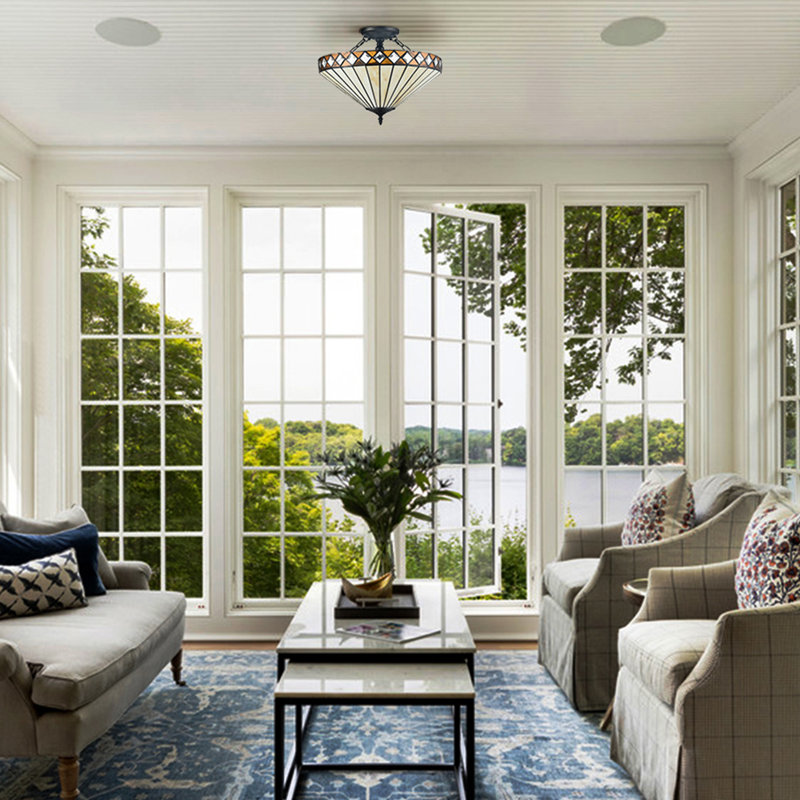 Ioane Glass Semi Flush Mount