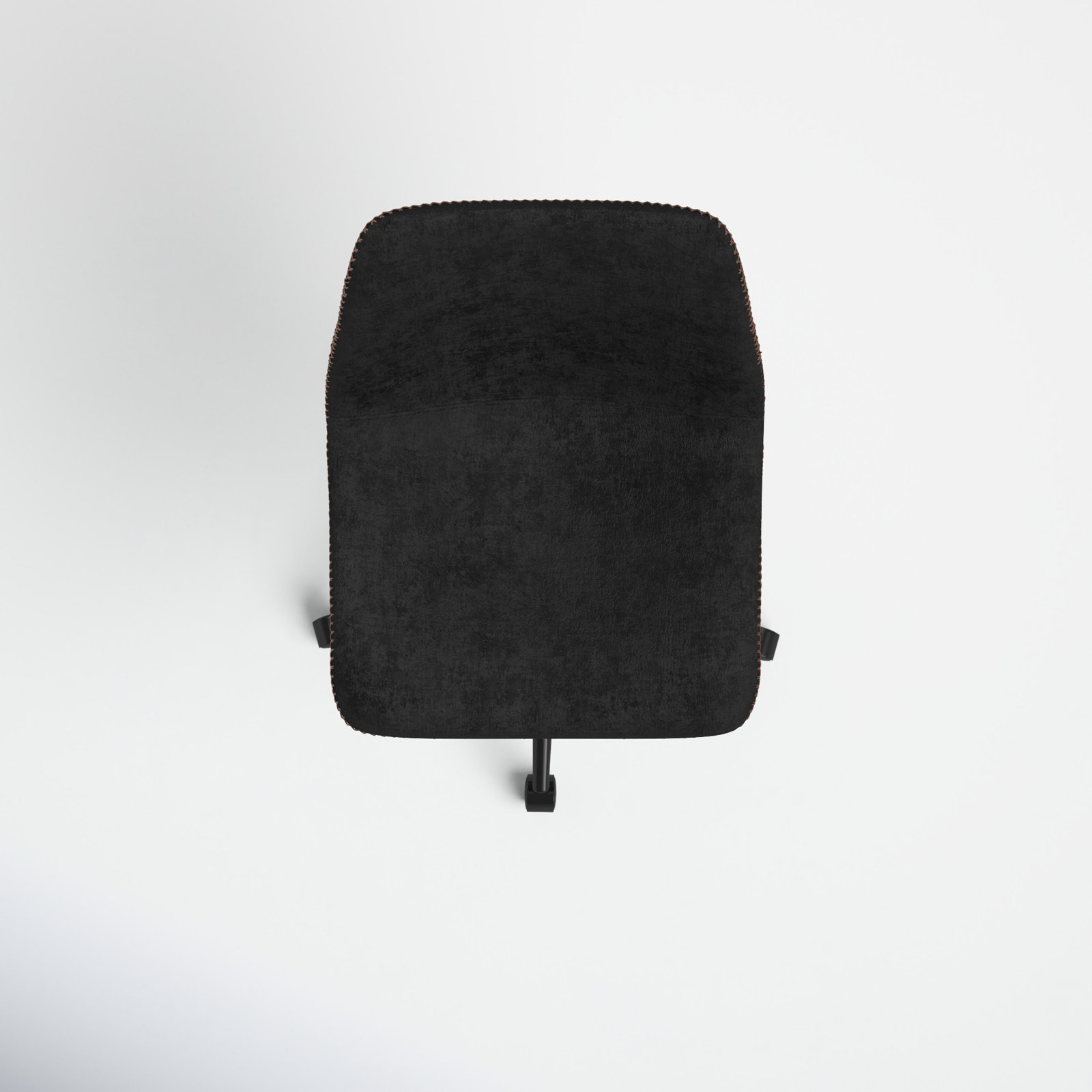 Padme Swivel Office Chair, Black Faux Leather