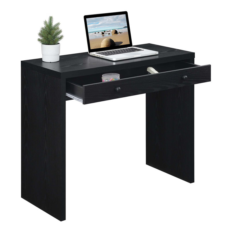 Bureau d'écriture avec tiroir Alisa, Noir