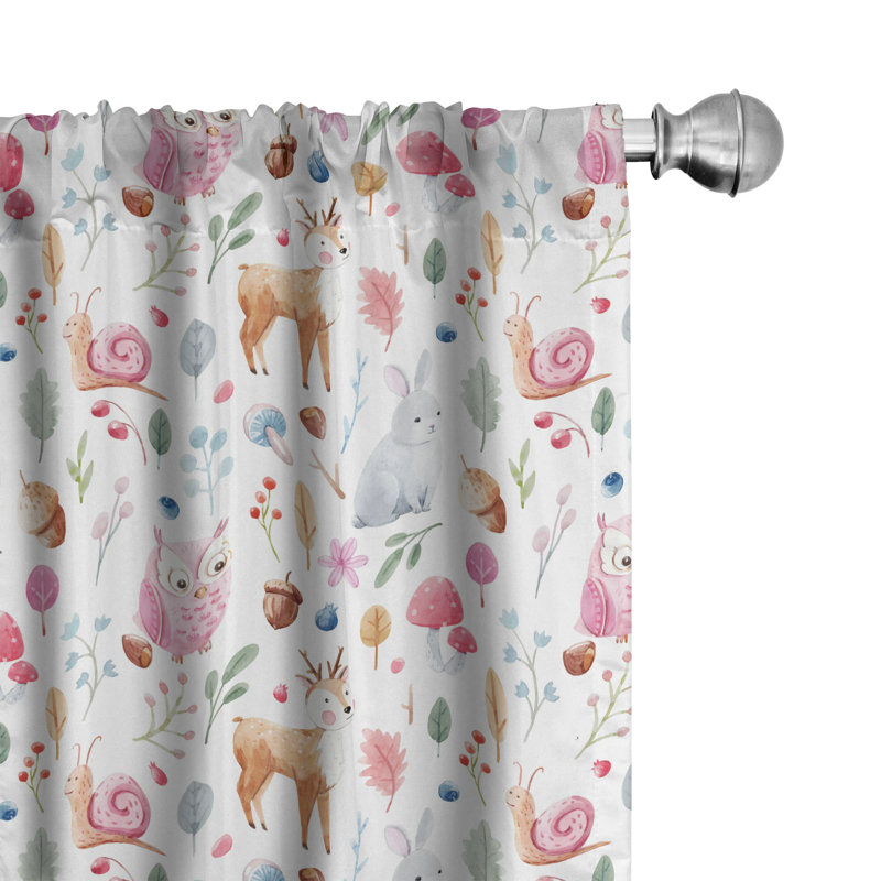 Nursery Semi-Sheer Rod Pocket Sliding Panel, 28" x 84"
