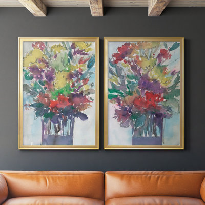 «Garden P pièces I», ensemble de 2 reproductions d'art sur toile encadrées