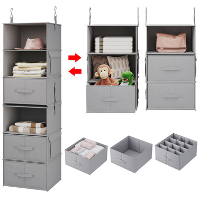 Organisateur de garde-robe à 6 tablettes
