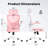 White & Pink Ergonomic Office Chair, Home Office Desk Chair, With Headrest, High Back Computer Chair, Armrests And Adjustable Lumbar Support For Home Office Study Room-396486443-396486437