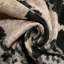 Coussin lombaire luxueux en velours de soie noir et naturel 16 po x 24 po avec insert en duvet