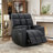 Paret 33.5" Wide Faux Leather Soft Backrest Manual Release Recliner with Massage & Storage & Cup Holder-474446046