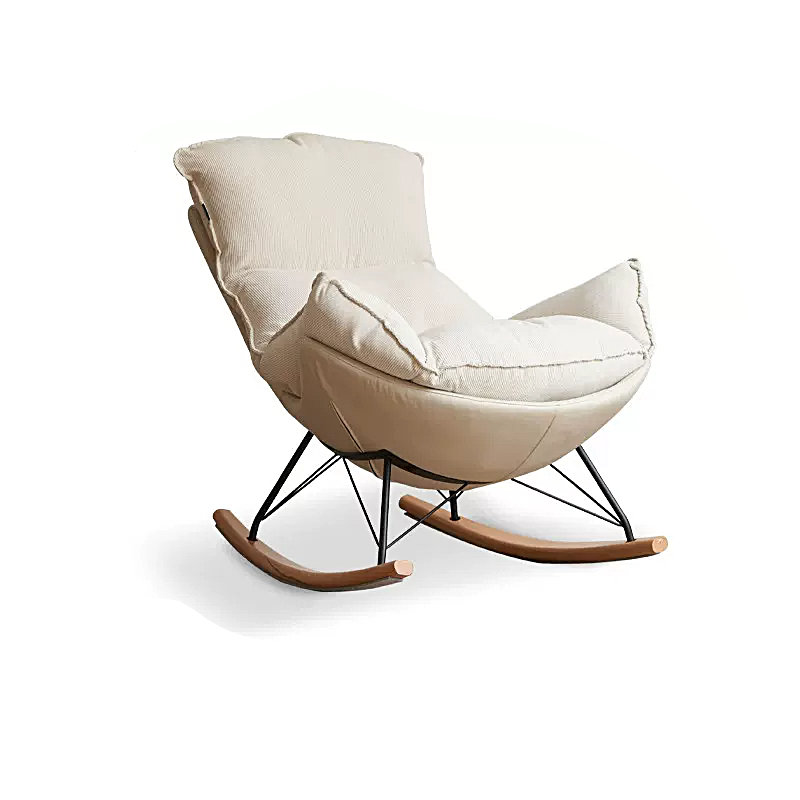 Single Rocking Chair ChairVogue Eggshell Chair Single Casual Rocking Chair Metal Rocking ...