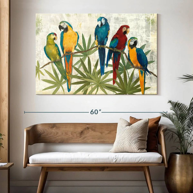 Brampt oiseaux d'une plume, H 34 po x l 51 po