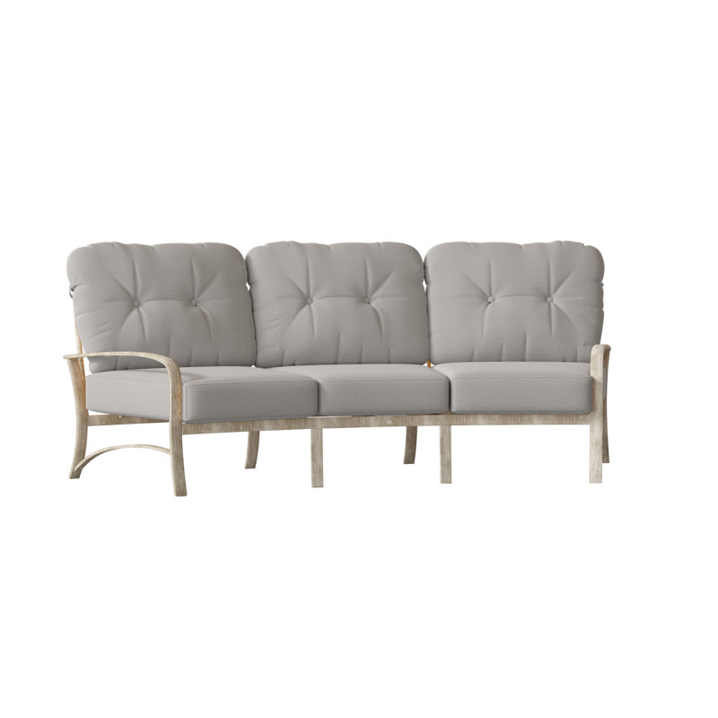 Canapé de patio crescent Fremont, Brun châtaigne, Impact Vapor gris Sunbrella®
