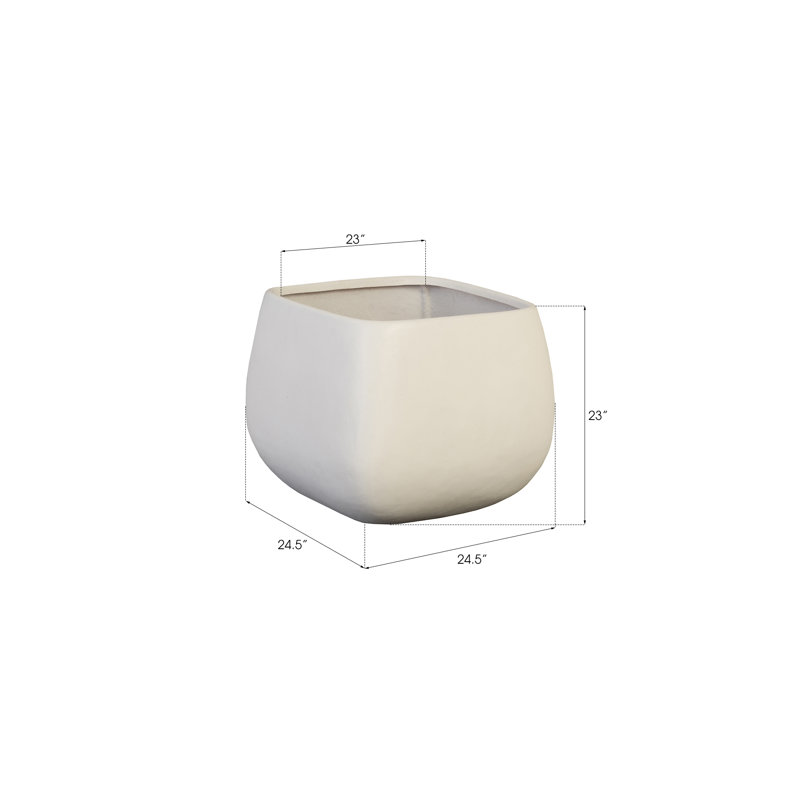 Resin Pot Planter, 23" H x 24" W x 24" D