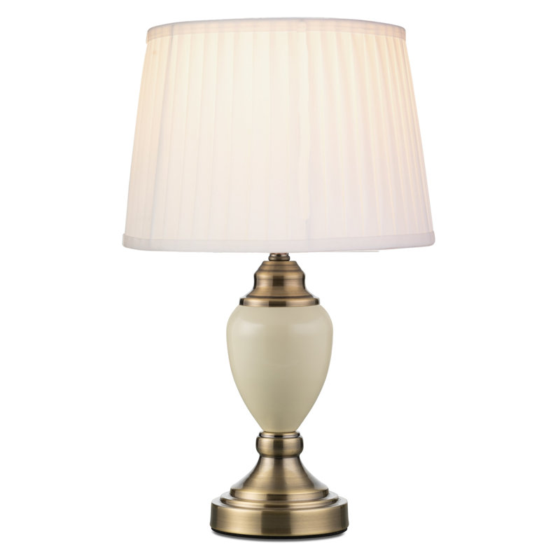 Southall Metal Table Lamp, Cream Base/Ivory Shade