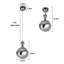Luminaire suspendu moderne 1 lumière en nickel brossé 6 pouces