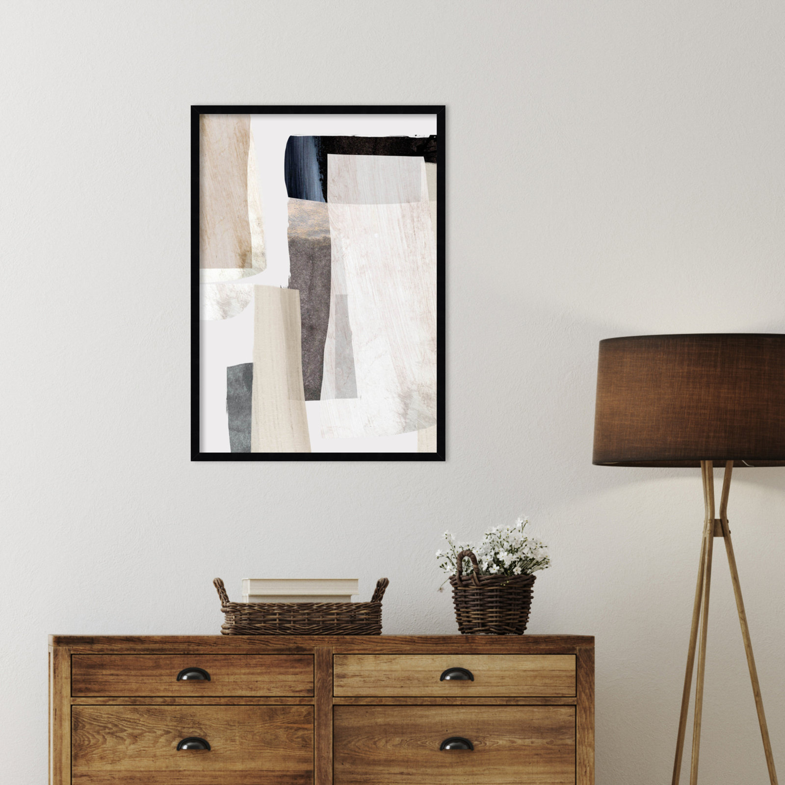 Clay No 2 by Dan Hobday Wood Framed Wall Art Print, Black, 33" H x 24" W
