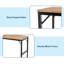 Établi réglable robuste de 48 po pour le garage, table d'atelier en bois d'hévéa avec patins en caoutchouc, poste de travail en bois franc, capacité de poids de plus de 2000 lb