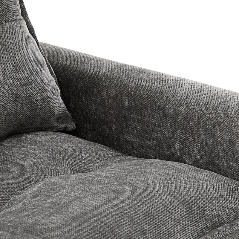 Swivel Barrel Chair Single Sofa, Gray