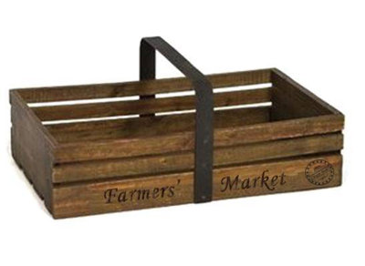 Panier à mèches en bois pour l’agriculteur rectangulaire