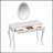 Luxury Makeup Vanity Desk with Oval Mirror, 3-Drawer Dressing Table for Jewelry Storage, Elegant Console Table for Home Decor-1788713996