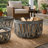 Decorative Accent Storage Baskets Set Of 3, Intricate Gray Open Iron