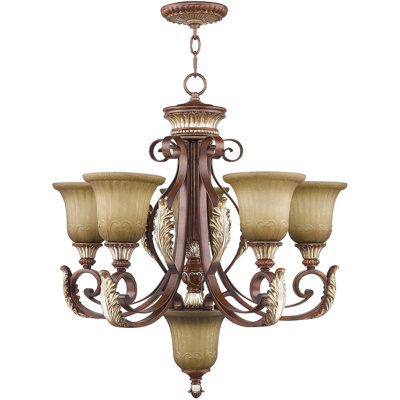 Lustre classique 6 lumières à abat-jour Aaja