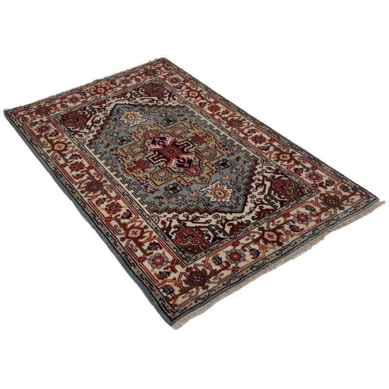 Caeley Oriental Area Rug in Blue