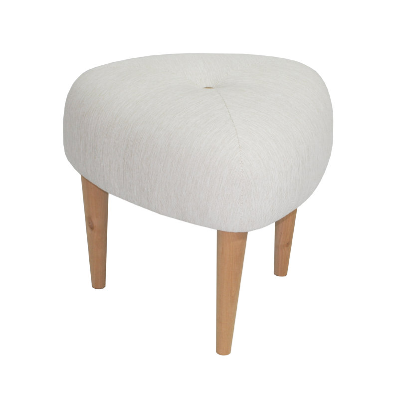 Solid + Manufactured Wood Accent Stool, White
