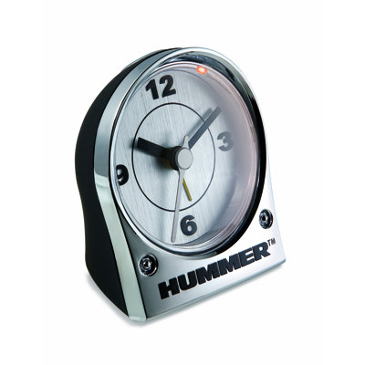 Analogue Mechanical Tabletop Clock with Alarm in Silver