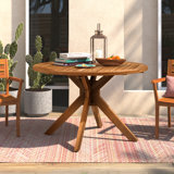Renaud Round Acacia Outdoor Dining Table