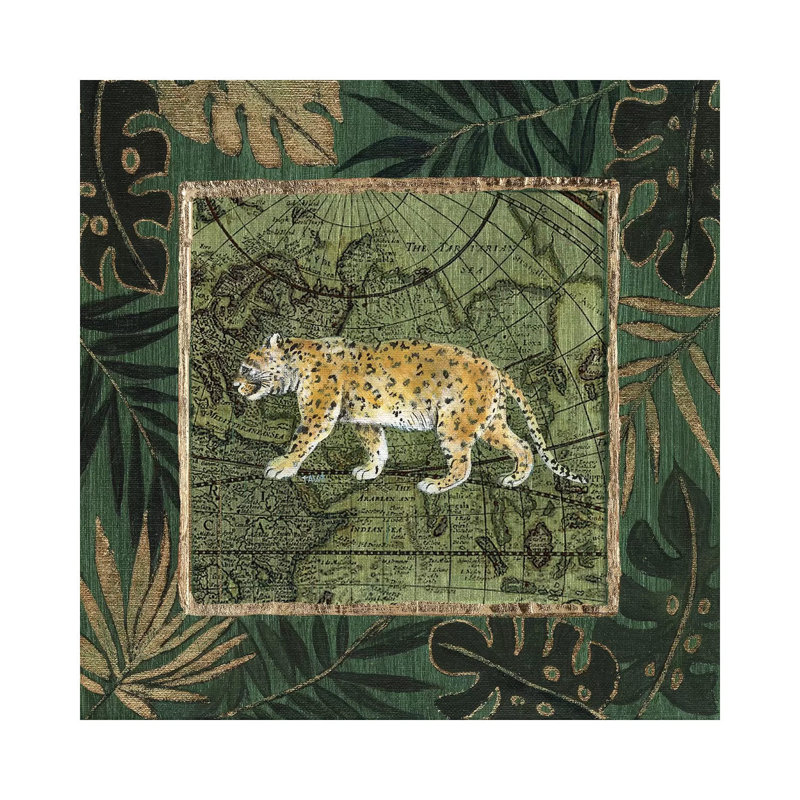 «Jungle Leopard» par Tava Studios - peinture sur toile tendue, H 12 po x l 12 po x P 0,75 po