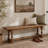 59.1" Solid Wood Entryway Bench with Turned Legs