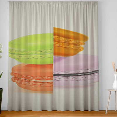 Small Bites of Macaroons - Blackout Window Curtain Pair