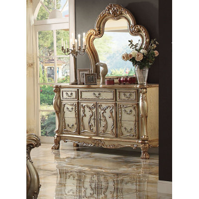 Commode combinée 7 tiroirs avec miroir L 37,63 po Lissandra